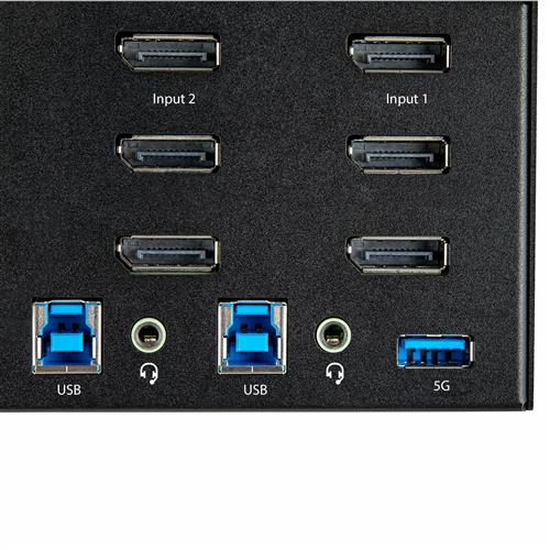 KVM SWITCH DISPLAYPORT A 2 PORT E E TRIPLO MONITOR 4K 60HZ UDH