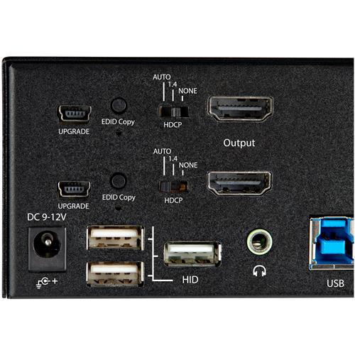 KVM SWITCH HDMI A 2 PORTE E DOPPIO MONITOR 4K 60HZ ULTRA HD