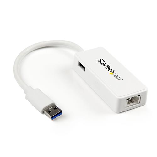 NIC USB 3.0 A ETHERNET GIGABIT NIC CON PORTA USB BIANCO