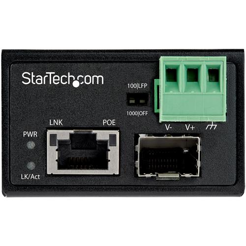 POE+ MEDIA CONVERTER FIBRA A ETHERNET 30W - SFP A RJ45