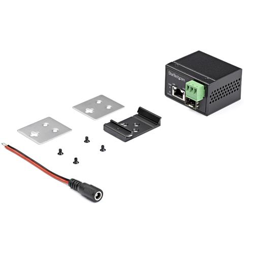 POE+ MEDIA CONVERTER FIBRA A ETHERNET 30W - SFP A RJ45