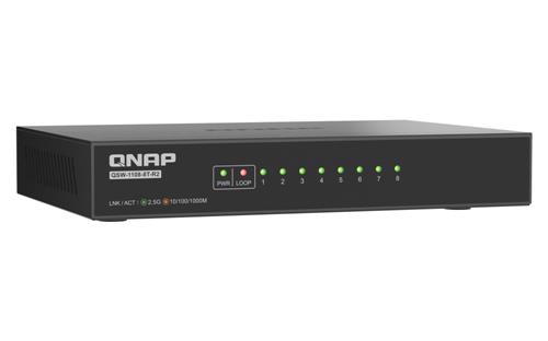 QSW-1108-8T-R2 8 PORT 2.5GBPS AUTO NEG.(2.5G/1G/100M)UNMANAGED
