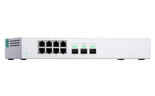 QSW-308S SWITCH 8PORT 1GBPS 3PORT SFP+ UNMANAGED SWITCH