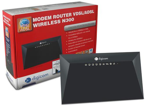 ROUTER FIBRA VDSL2 ADSLWIRELESS 300N + USB          IN