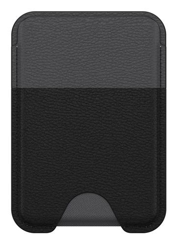 OB SYMMETRY CACTUS LEATHER MagSafe Wallet Noir Ash - black