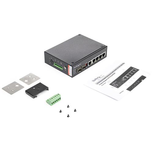 SWITCH DI RETE LAN A 6 PORTE - 2 SLOT SFP 4 PORTE RJ45 POE 30W