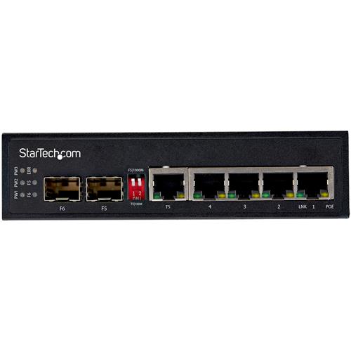 SWITCH DI RETE LAN A 6 PORTE - 2 SLOT SFP 4 PORTE RJ45 POE 30W