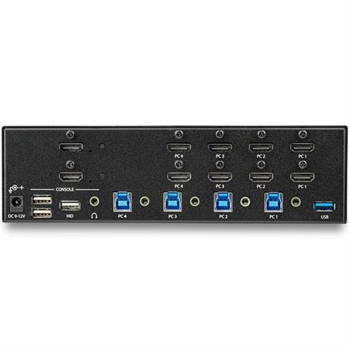 SWITCH KVM A 4 PORTE HDMI - 4K 30HZ - DOPPIO DISPLAY