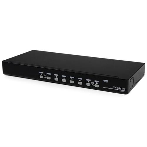 SWITCH KVM USB 8 PORTE - MONTABILE A RACK 1U CON OSD