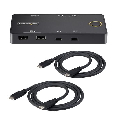 SWITCH KVM USB-C 4K 60HZ DOPPIO PD PASS-THROUGH DA 100W