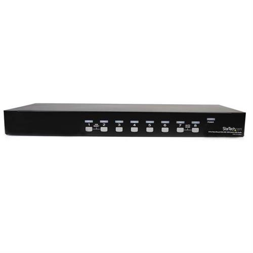 SWITCH KVM VGA USB A 8 PORTE RACK 1U C/AUDIO