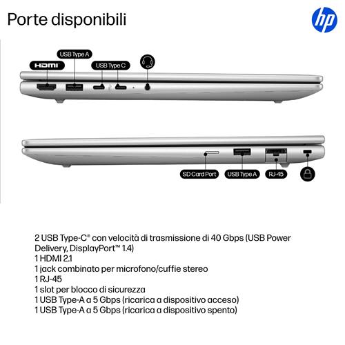 HP EliteBook 6 G1q Next Gen AI Copilot+ PC Qualcomm Snapdragon X1-26-100 Computer portatile 35,6 cm (14