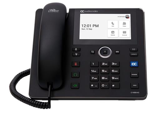 TEAMS C455HD IP-PHONE POE GBE BLACK WITH INTEGRATED BT AND DUA