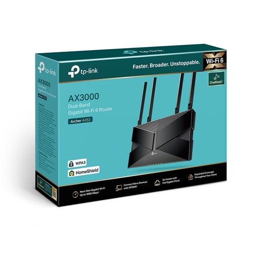 TP-LINK WI-FI 6 ROUTER AX3000 DUAL BAND GIGABIT