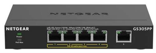 UNMANAGED SWITCH GS305PP 5 GIGABIT POE+ PORTS (83W BUDGET)