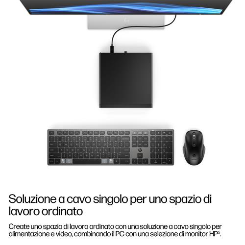 HP EliteDesk 8 Mini G1a Next Gen AI Wolf Pro Security Edition Copilot+ PC AMD Ryzen Al 7 350 32 GB DDR5-SDRAM 1 TB SSD Windows 11 Pro Mini PC AI PC Nero