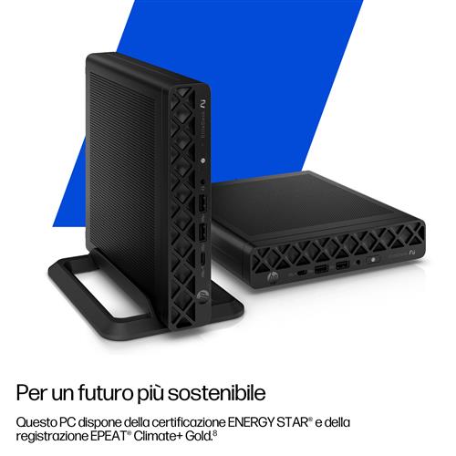 HP EliteDesk 8 Mini G1a Next Gen AI Wolf Pro Security Edition Copilot+ PC AMD Ryzen Al 7 350 32 GB DDR5-SDRAM 1 TB SSD Windows 11 Pro Mini PC AI PC Nero