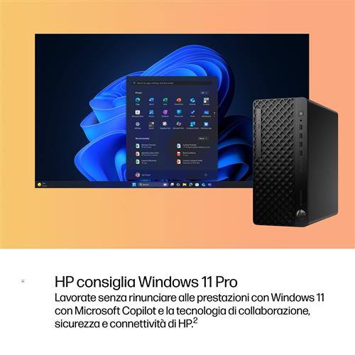 HP EliteDesk 8 Tower G1i AI Wolf Pro Security Edition Intel Core Ultra 5 235 16 GB DDR5-SDRAM 512 GB SSD Windows 11 Pro PC AI PC Nero