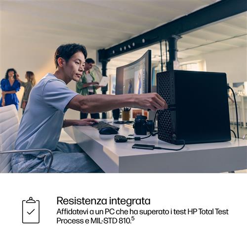 HP EliteDesk 8 Tower G1i AI Wolf Pro Security Edition Intel Core Ultra 7 265 16 GB DDR5-SDRAM 512 GB SSD Windows 11 Pro PC AI PC Nero