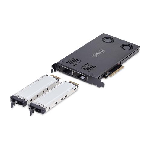 ADATTATORE PCIE A SSD M.2 NVME RACK MOBILE A DUE ALLOGGIAMENTO