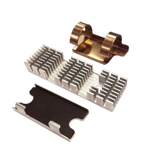 HEATSINK F M.2 SSD MODULE 2PCS 68X19.8X1MM DARK GREEN