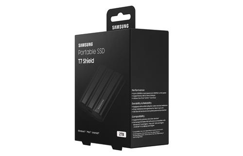 PORTABLE SSD T7 SHIELD 2TB BLACK USB 3.2 GEN2 AES 256-BIT