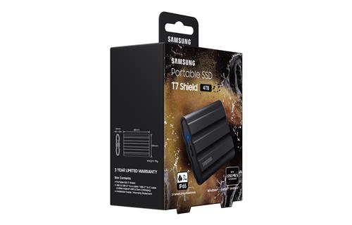 PORTABLE SSD T7 SHIELD 4TB BLACK USB 3.2 GEN2 AES 256-BIT