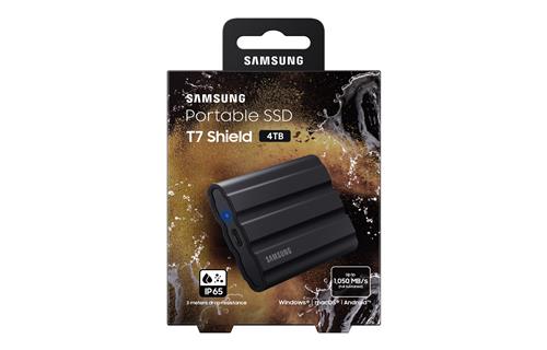 PORTABLE SSD T7 SHIELD 4TB BLACK USB 3.2 GEN2 AES 256-BIT