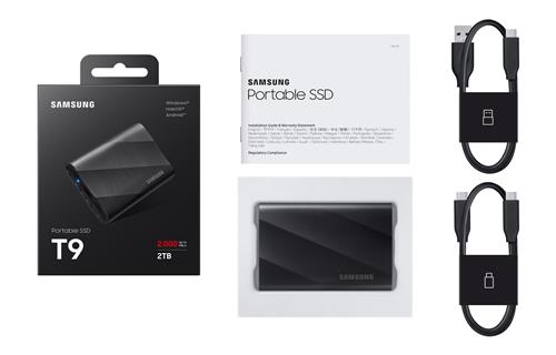 PORTABLE SSD T9 2TB BLACK USB 3.2 GEN2 AES 256-BIT