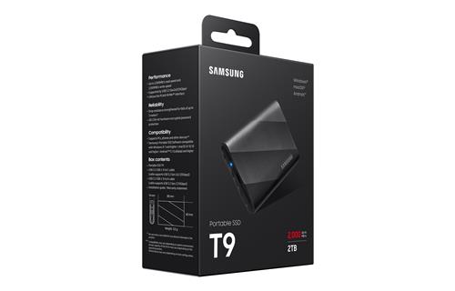 PORTABLE SSD T9 2TB BLACK USB 3.2 GEN2 AES 256-BIT