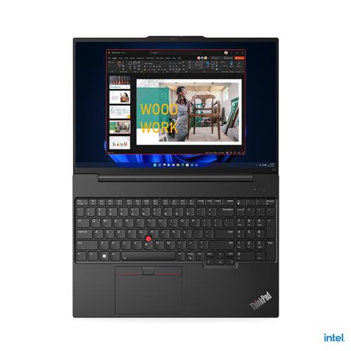 Lenovo ThinkPad E16 Intel Core i5 i5-1335U Computer portatile 40,6 cm (16) WUXGA 16 GB DDR4-SDRAM 512 GB SSD Wi-Fi 6 (802.11ax) Windows 11 Pro Nero