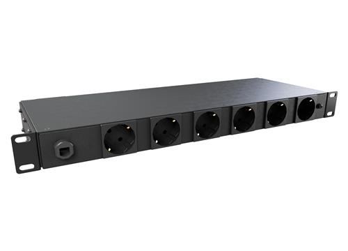 POWERGO RACK PDU MONITORED 1U16A220V SCHUKO 3MSCHUKO 6BLACK