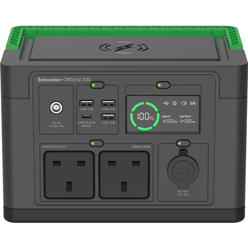 SCHNEIDER OFFGRID PORTABLE PWR STATION 330 332WH LI-ION 2 UK SW
