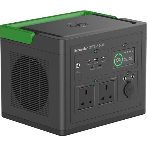 SCHNEIDER OFFGRID PORTABLE PWR STATION 500 517WH LI-ION 2 UK SW