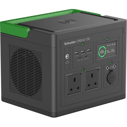 SCHNEIDER OFFGRID PORTABLE PWR STATION 730 738WH LI-ION 2 UK SW