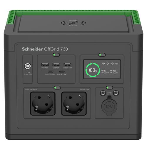 SCHNEIDER OFFGRID PORTABLE PWR STATION 730 738WH LI-ION 2SCHUKO