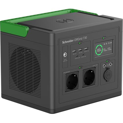 SCHNEIDER OFFGRID PORTABLE PWR STATION 730 738WH LI-ION 2SCHUKO