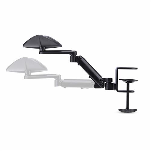 BRACCIOLO PER SCRIVANIA NERO INSTALLAZIONE A MORSETTO