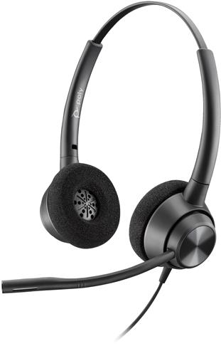 POLY EncorePro 320 Stereo USB-A Headset TAA Auricolare Cablato A Padiglione Ufficio USB tipo-C Nero