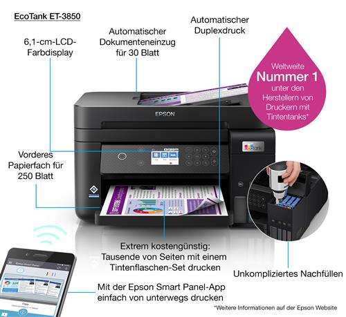 ECOTANK ET-3850 INKJET PRINTERS 