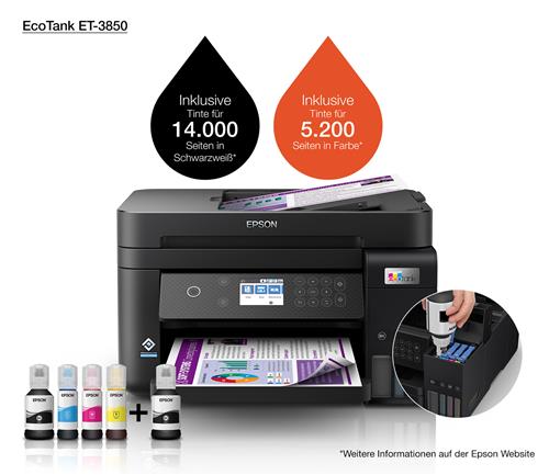 ECOTANK ET-3850 INKJET PRINTERS SCATOLA APERTA E DANNEGGIATASCAT