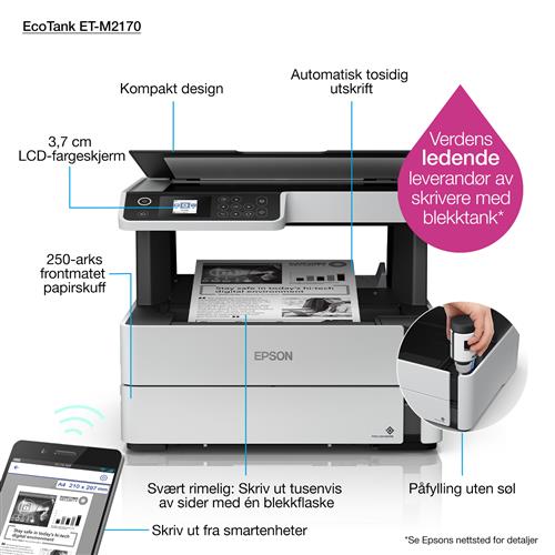 ECOTANK MONO ET-M2170 A4 1.200X2.400DPI ETH