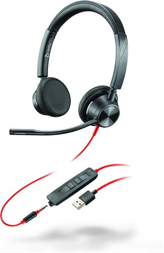 POLY Blackwire 3325 Microsoft Teams Certified USB-A Headset Auricolare Cablato A Padiglione Ufficio USB tipo A Nero