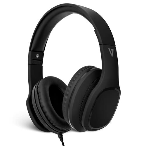 V7 HA701-3EP cuffia e auricolare Cablato A Padiglione Musica e Chiamate Nero