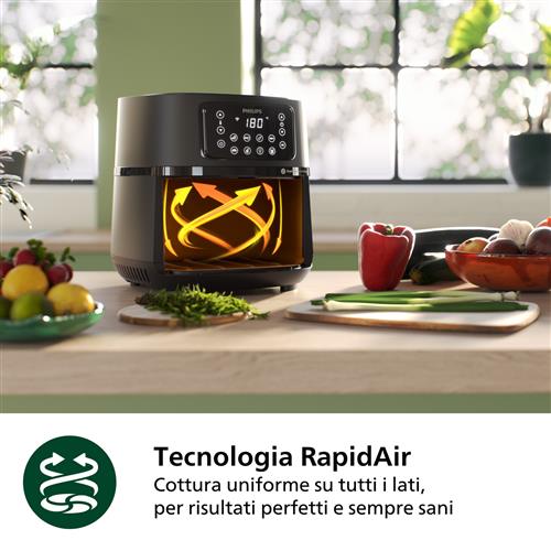 FRIGGITRICE AIRFRY XXL RAPIDAIR TECHNOLOGY 2000W 72LT. CONNESSA