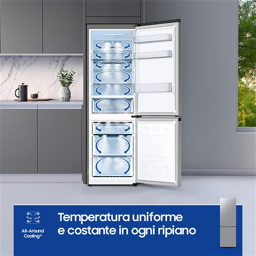 FRIGO COMBI 344LT H185 NF INOX E