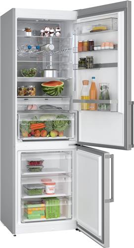 FRIGO COMBI 440LT H203-L70 NF C INOX DISP SERIE6 METALBACK OPEN
