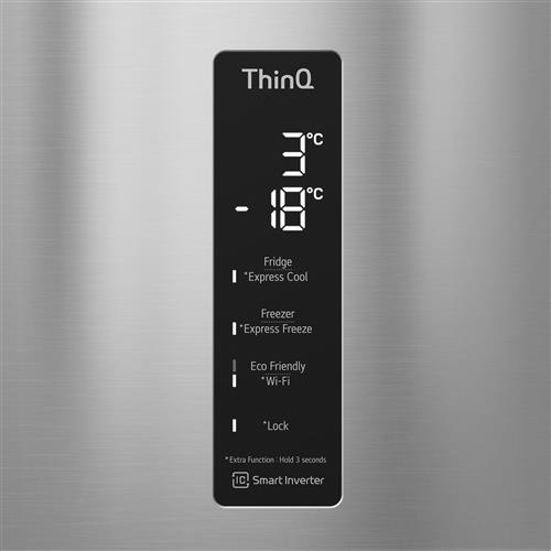 FRIGO COMBI 451LT H185-L70 NF E INOX DISPL MANDOORCOOLING WIFI F
