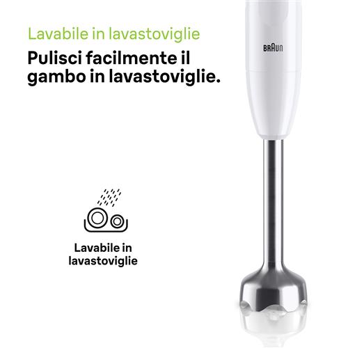 FRULL IMM 450W BICCHIERE IN PLASTICA DA 600ML GAMBO ACCIAIO