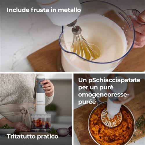 FRULLATORE TRIBLADE XL HBM40306 MIXER A IMMERS. 850W GRIGIO BIAN